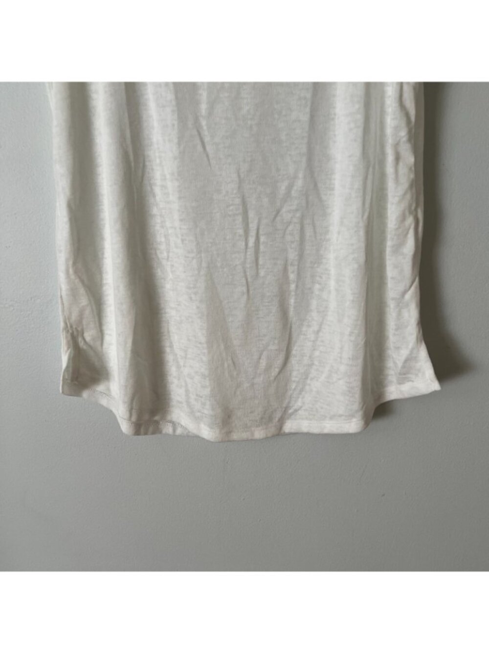 Athleta Getaway White Linen Blend Tank Top Women's Size Medium Tall - Picture 2 of 8